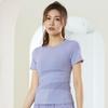 Women's Quick-Dry Yoga T-Shirt - Breathable Short Sleeve Running Top, Summer 2023 Fitness Style