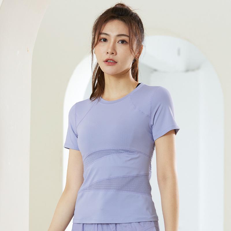Women's Quick-Dry Yoga T-Shirt - Breathable Short Sleeve Running Top, Summer 2023 Fitness Style