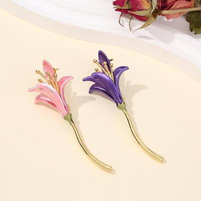 Korean Style Multi-color Enamel Narcissus Brooch: Eco-friendly Color-preserving Alloy Plant Accessory