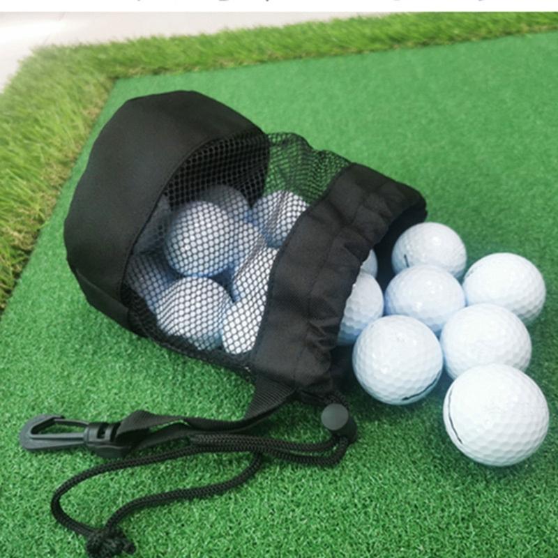 Portable Golf Meshy Net Bag Drawstrings Pouches Bag Organizer Golf Fitting Bag