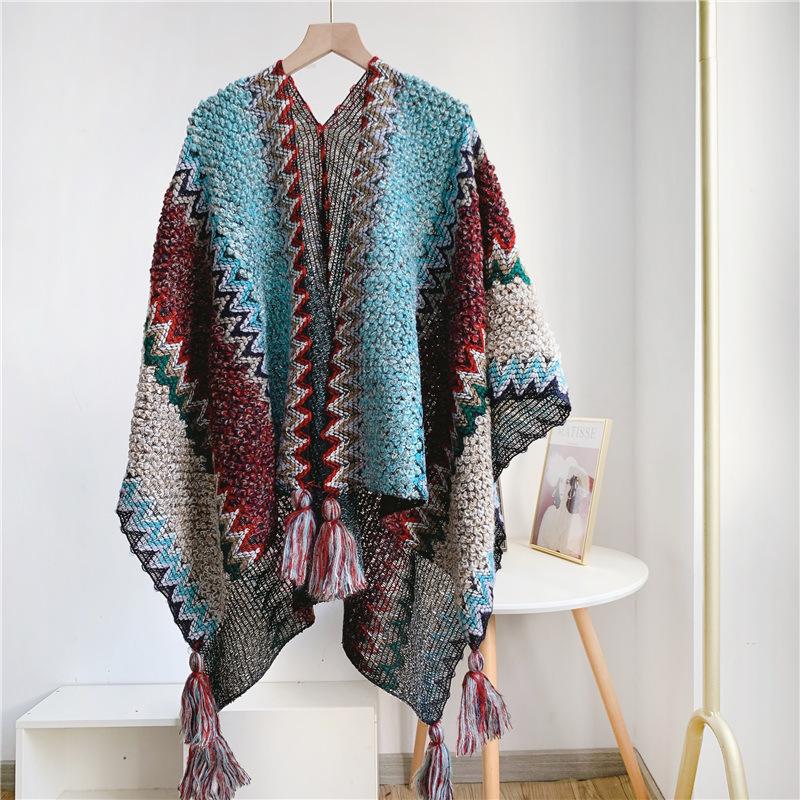 Mohair Shawl Women Go Out To Travel Qinghai To Take Pictures, Scarf Temperament Outer Cape