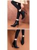 Women's Genuine Leather Pointed Toe Ankle Boots, 2025 High Heel Stilettos for Autumn/Winter, Versatile Slimming Martin Boots for Men and Women.