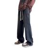 Popular Loose Fleece Straight Jeans New Men's American Fleece Trendy Casual Thermal Trousers Men