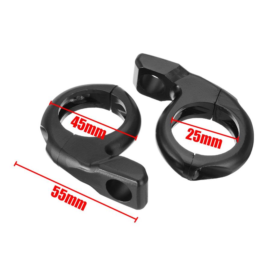 A Pair Atv Motorcycle Bikes handle Bars Rear View Mirrors Adapter Clamp Mounts