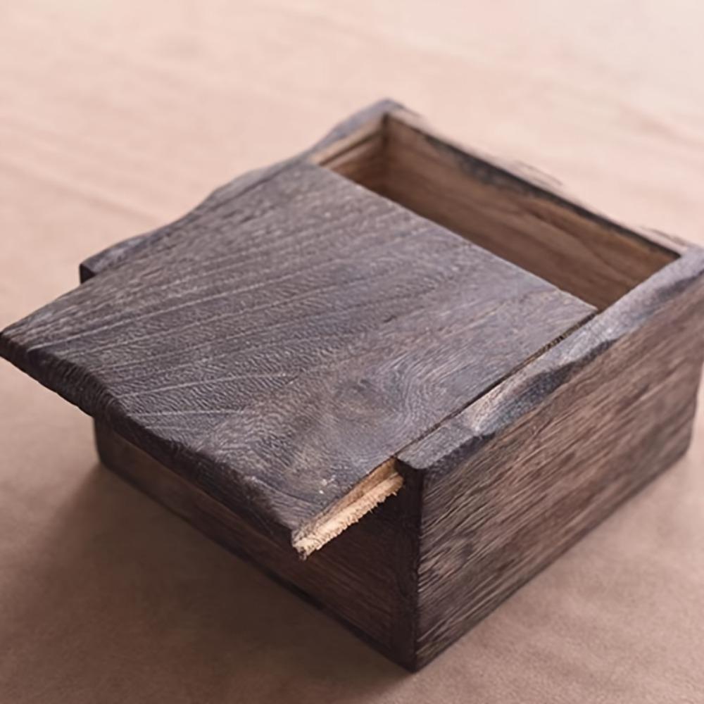 1 szt. Drewniane pudełko do przechowywania biżuterii, Drewniane pudełko do przechowywania, Wielofunkcyjne pudełko do przechowywania