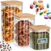 Glass containers for loose products with lid and seal 1.6 l / 1.1 l / 750 ml 3 pcs.