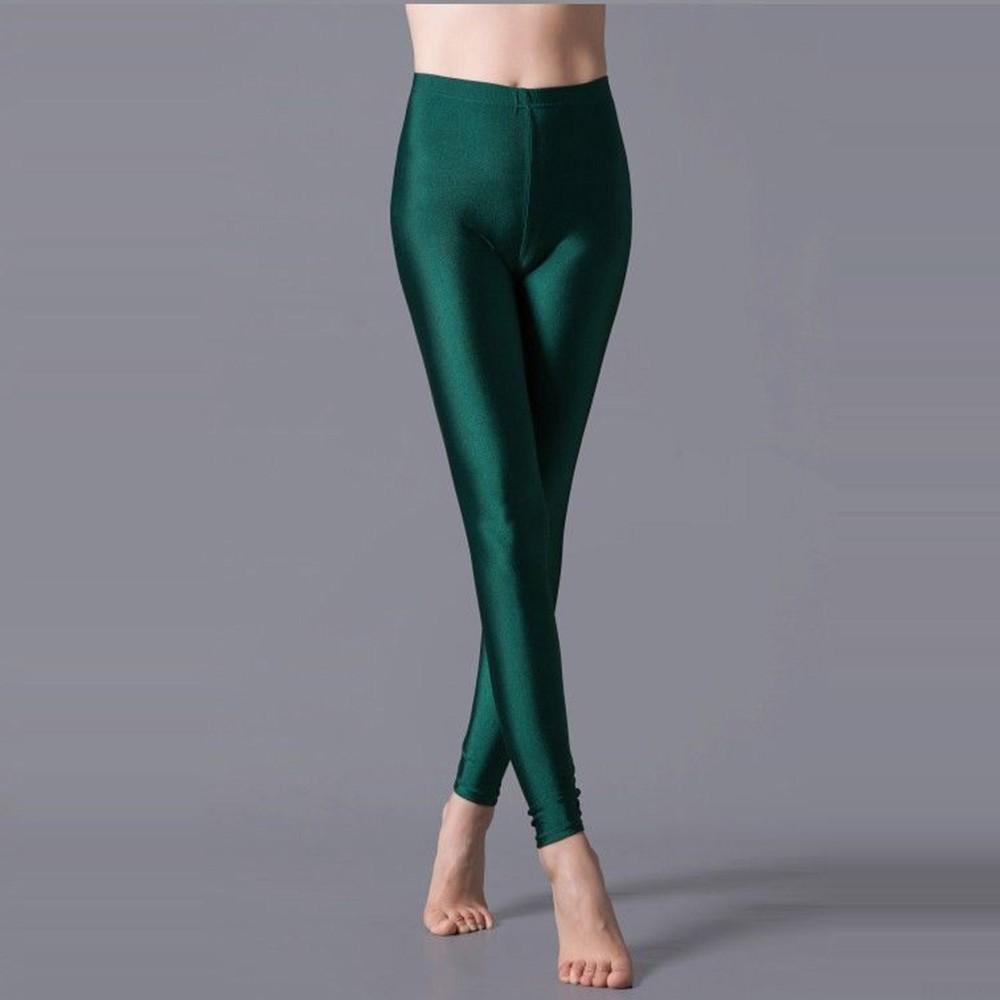 Buy Women Shiny High Waist Elastic Slim 