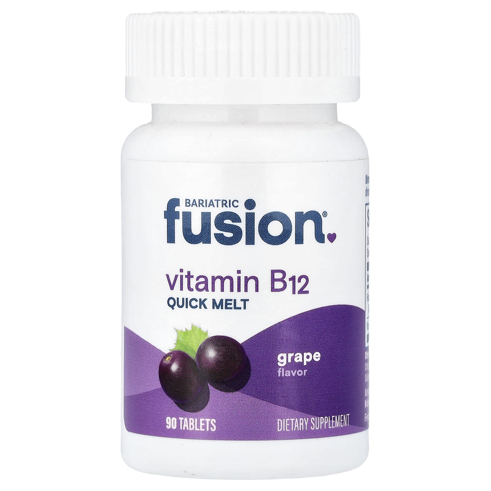 

Bariatric Fusion, Vitamin B12, Quick Melt, Grape Flavor, 90 Tablets