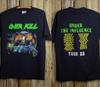 Over Kill Under The Influence Tour Concert 1988 2 Sided Black Unisex Tshirt Unisex T-Shirt