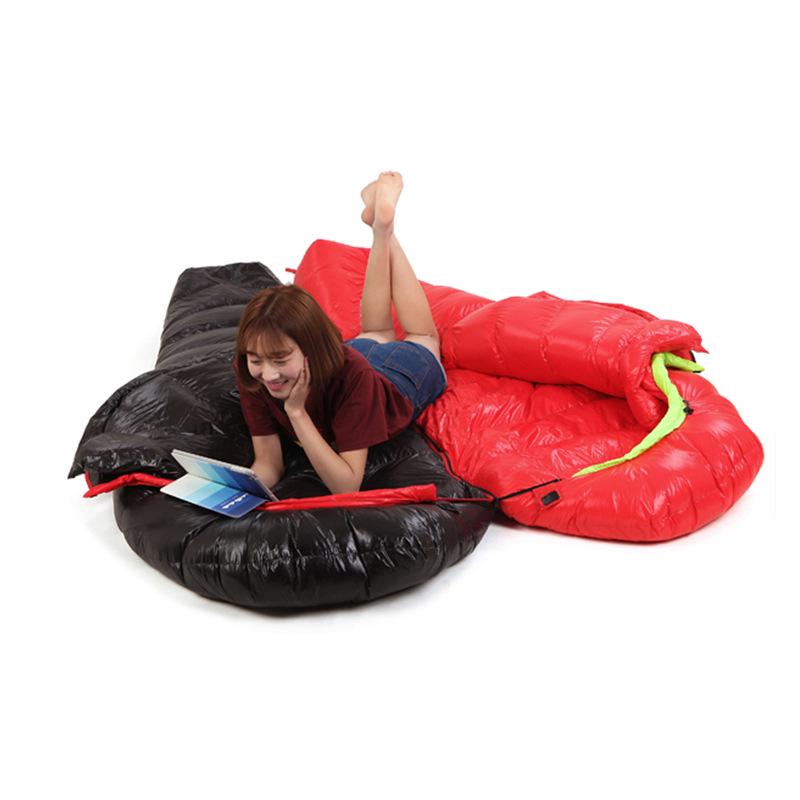 Adult Mummy Sleeping Bag -25°F for Camping and Travel, Duck Down