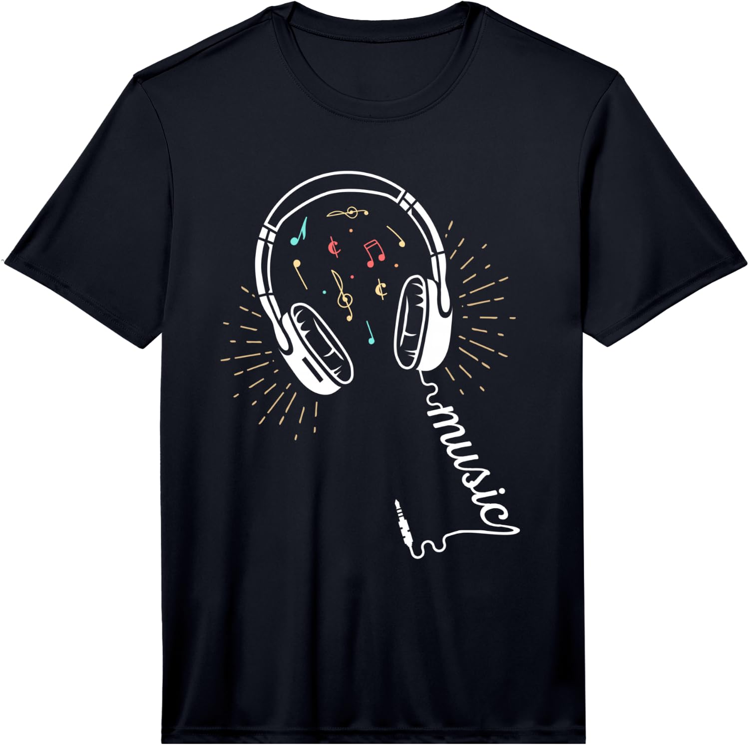 Cool Music DJ Headphones Musical Sounds Love Musicians Gift Performance T-Shirt Unisex T-Shirt XXXL