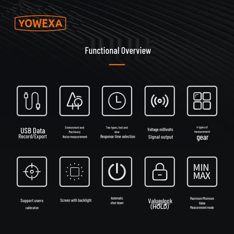 YOWEXA YW-532 High-Precision Digital Noise Meter