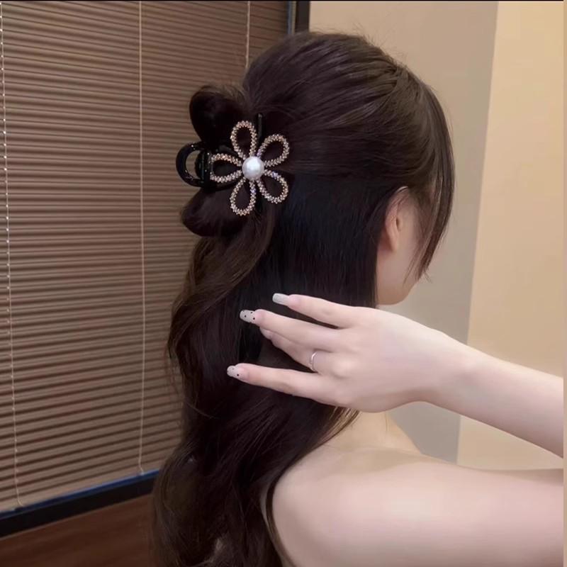 2pcs/set Elegant Rhinestone Hollow Flower Hair Claws For Women Girls Sweet Hair Ornament Hair Clips Hair Accessories