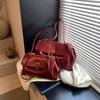 Premium commuter large-capacity bag women's 2025 new solid color messenger bag fashionable shoulder bag tote bag