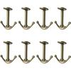 Ball Two Prong Ceiling Hook for Closet Top Bathroom Kitchen Cabinet Garage Pack of 8 (Bronze)