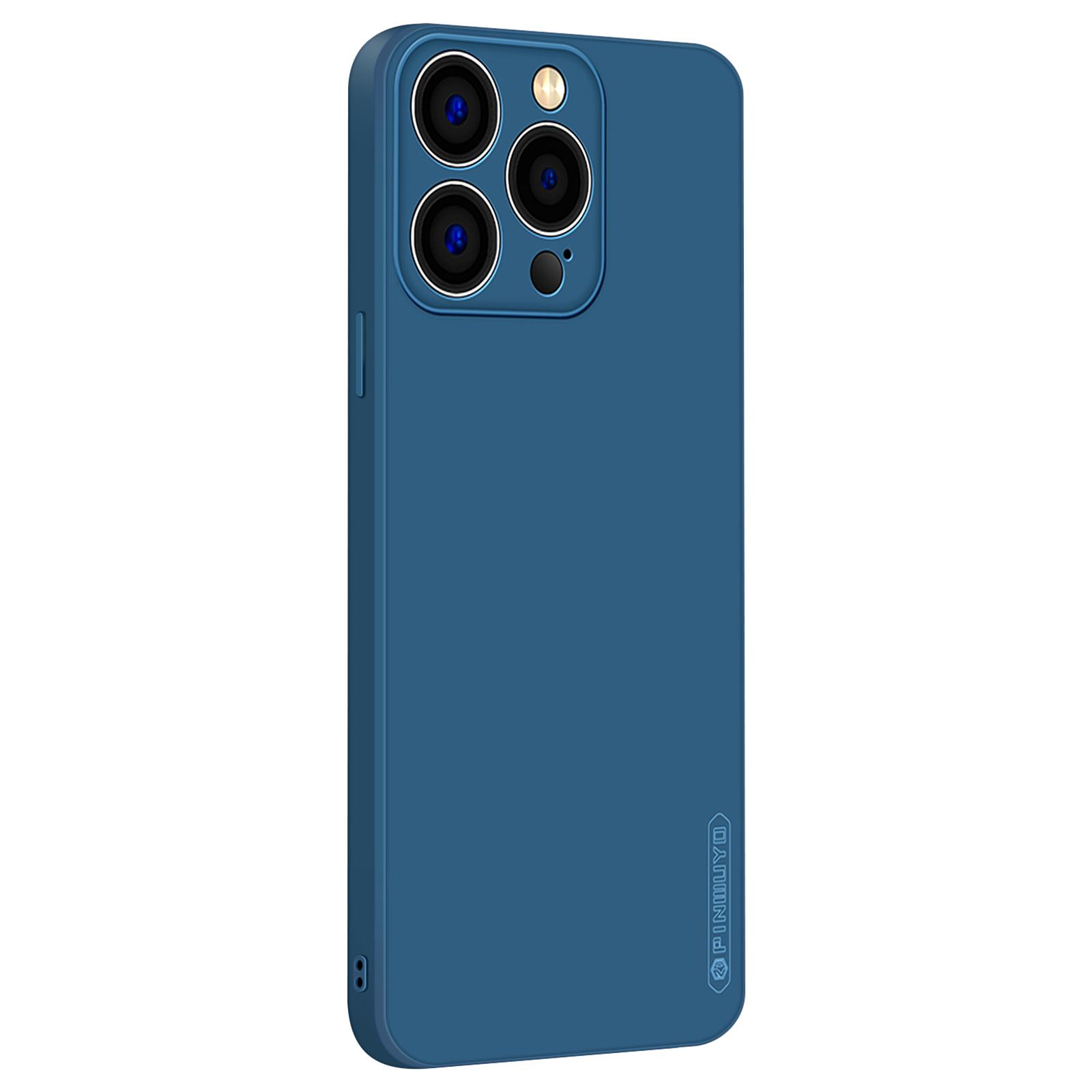 

PINWUYO For iPhone 15 Pro Max Anti-Drop Phone Case Precise Cutouts Soft TPU Cover Dark Blue