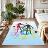 Rutschfester Kristall-Samt-Teppich, Teppich mit Miraculous Ladybug Design für Innenbereich Wohnzimmer Schlafzimmer Heimdekoration