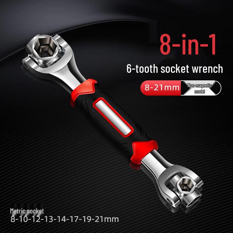 

German-Style 52-in-1 Multi-Function Socket Wrench Set and 8-in-1 Universal Rotating Head Wrench