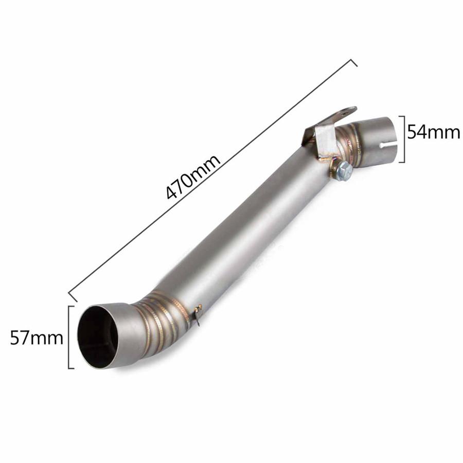 Motorcycle Exhaust Muffler Engine Middle Link Slip On Round Pipe For Kawasaki ZX