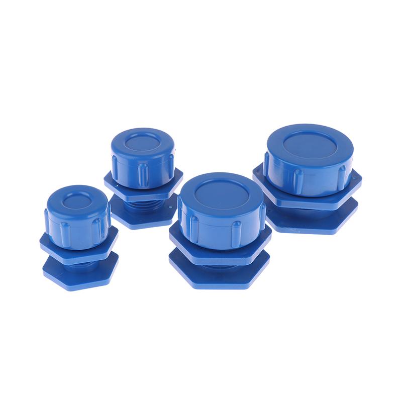1Pc Aquarium Fish Tank Water Level Plug Manual Drain Connector Inlet Outlet Joint End Cap Irrigation Water Tank Tube Adapter