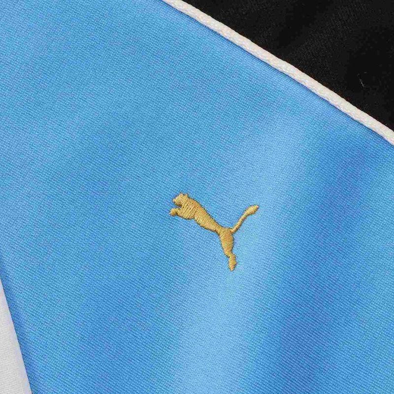 Puma Ρετρό Color Block Ζακέτα Casual με Όρθιο Γιακά και Φερμουάρ Unisex Ανοιχτό Μπλε 628242-82