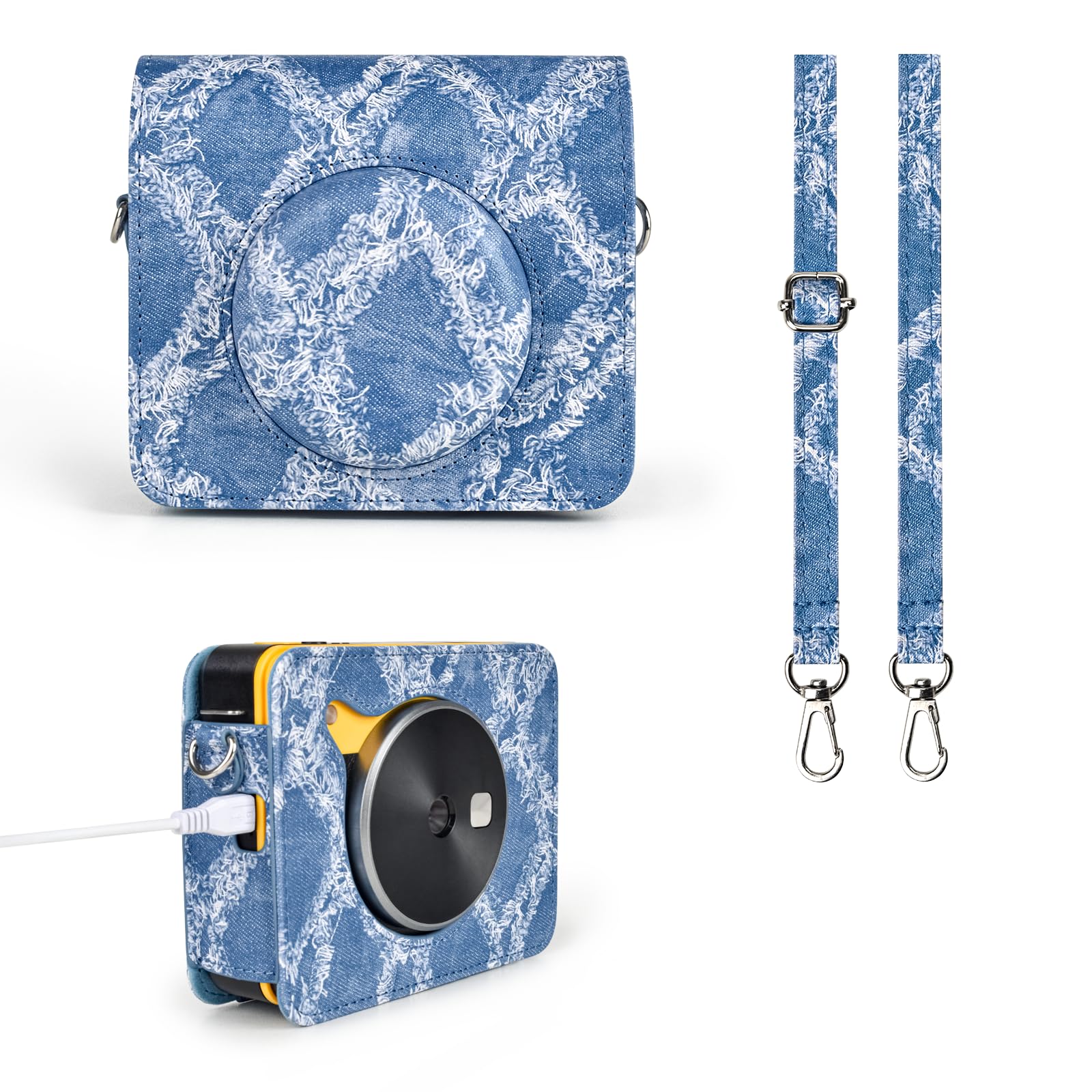 

Rieibi Mini Shot 3 Old Version Kodak Mini Shot 3 Retro Old Version C300R Charging Hole Retention Convenient Charging Instant Camera Case Mini Shot 3