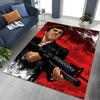 Tappeto Classico Scarface Tony Montana Movie Art per Camera da Letto Soggiorno Divano Decorazione Zerbino per Casa, Grande Tappeto Antiscivolo per Bambini