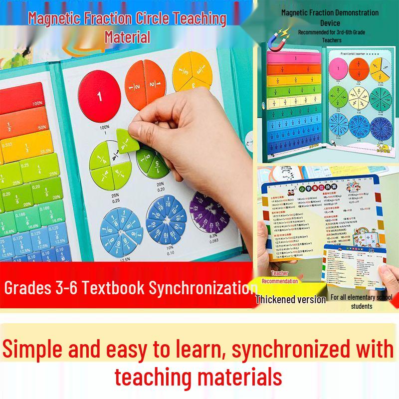 Magnetic Fraction Disc: 3rd Grade Math Aid for Learning Fractions, Addition, and Subtraction in 1st Semester