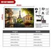 Romantic Paris Eiffel Tower Tapestry Wall Hanging French City View Decor Polyester Art for Living Room Bedroom Home Decor