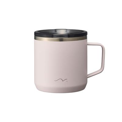 Vacuum Keeps Hot or with Stainless Light KIND Doshisha's "Nigoro" Mug, 300ml, Insulated, Cold, Lid, Steel, Pink,