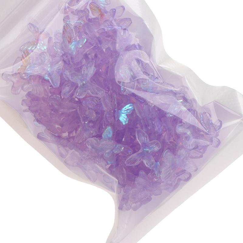 20 szt. Aurora Brokatowe Kolorowe Motyle Ozdoby do Paznokci DIY Żywica Naklejki Manicure