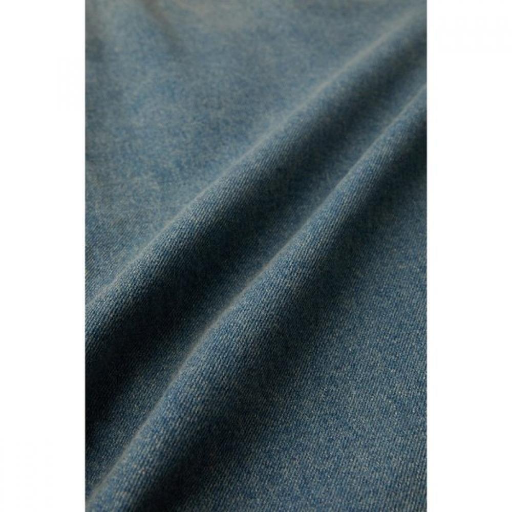 Customellow Oversized Fit Blue Denim Shirt C9sam26211bux