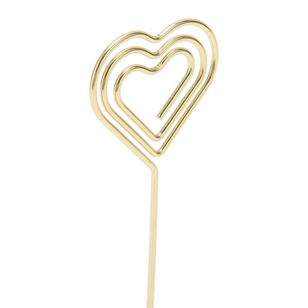 10Pcs Stable Base Table Number Stands Heart Shape Name Card Clips  Restaurant Decor