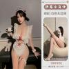 Sexy Lingerie Pure Desire Nurse Uniform Lace Bow Sexy Romantic Conjoined Maid Cosplay Woman