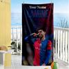 Lamin Yamal Customize Your Name Beach Towel Super Soft Microfiber Quickdry Fabric Perfect For Traveling Yoga Camping And Swimming