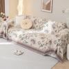 Capa de sofá com padrão bordado de chenille, capa de sofá com padrão floral universal dupla face, quarto, escritório, sala de estar, decoração para casa