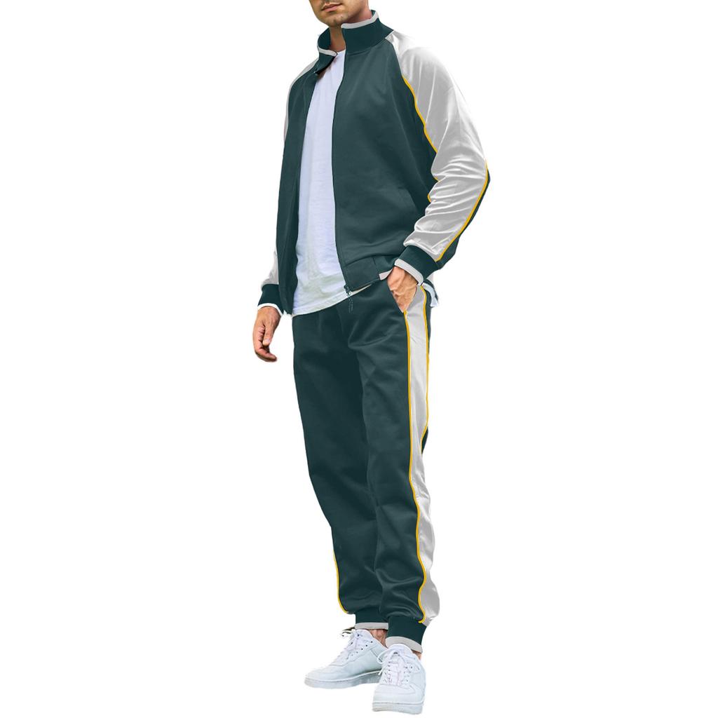 Men's Long,sleeved Sweatshirt And Sweatpants Two,piece Sporty Casual Set