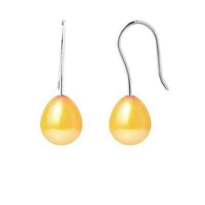Earrings - - Genuine Freshwater Pearls 7-8 Mm - White Gold - Gold - Hook