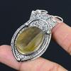 Wedding Gift For Her 925 Sterling Silver Natural Multi Fluorite Gemstone Pendant