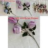 3head Long Branch Rose Artificial Flowers For Wedding Decor And Home Decorations