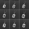 Trendy Titanium Steel Arabic Numeral Stainless Steel Hip Hop Necklace