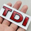 3D ABS Black Red Logo TDI Emblem Car Rear Trunk Badge for VW TDI Letters Sticker Accessories zd1