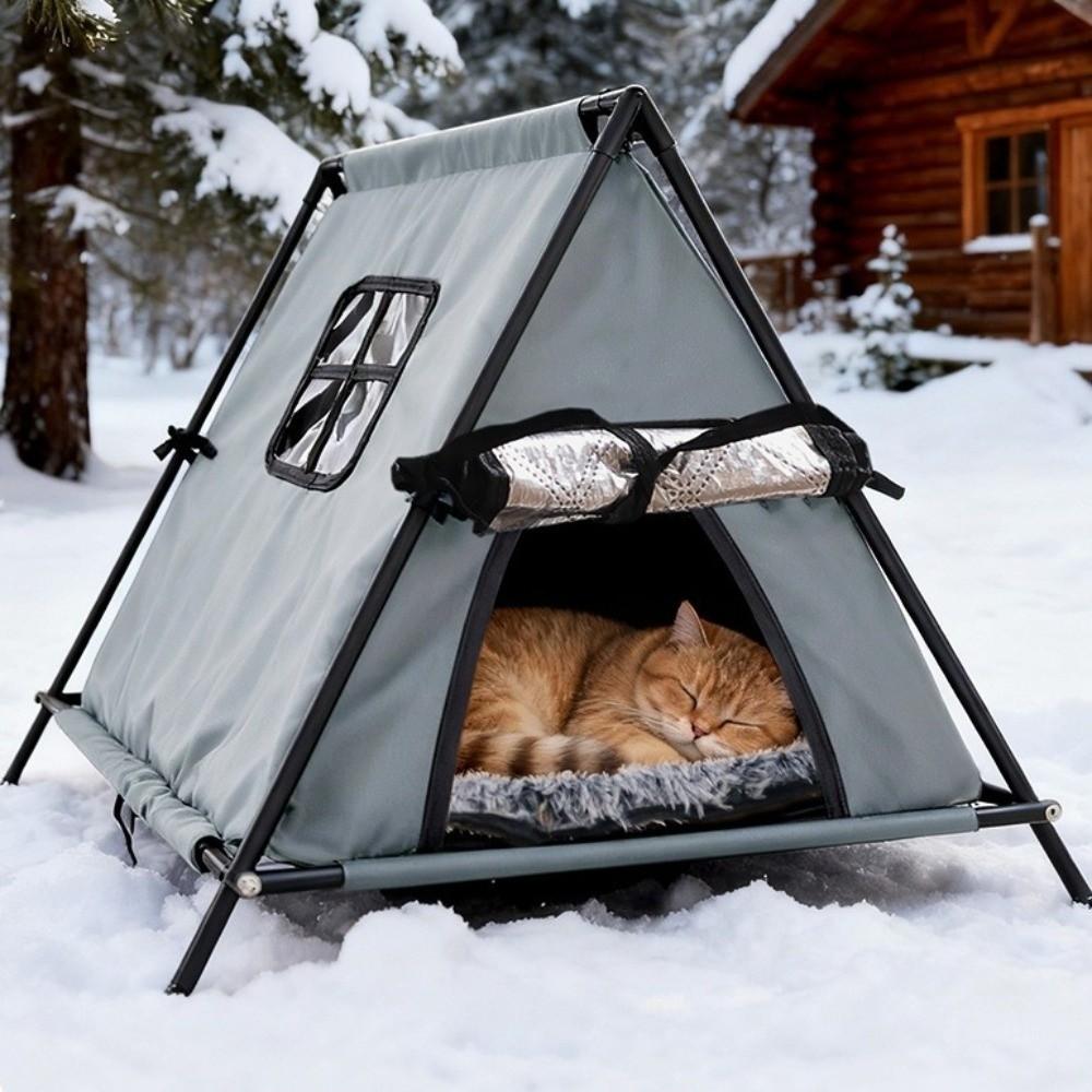 Minimalist Portable Outdoor Pet Tent Oxford Foldable Insulated Dog House Warm Waterproof Dog Cave Hut Summer Outdoor
