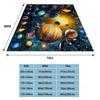 1pc Cosmic Planet Flannel Blanket Soft For Home-Throw For Sofa Bed Travel Camping Livingroom, Office, Couch, Chair, And Bed