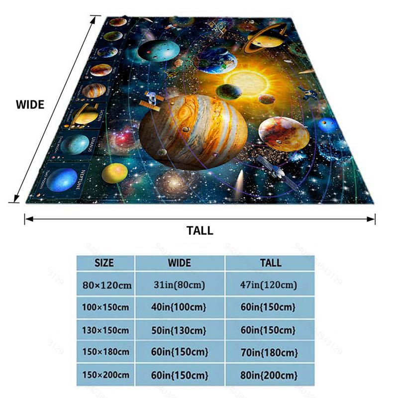 1pc Cosmic Planet Flannel Blanket Soft For Home-Throw For Sofa Bed Travel Camping Livingroom, Office, Couch, Chair, And Bed
