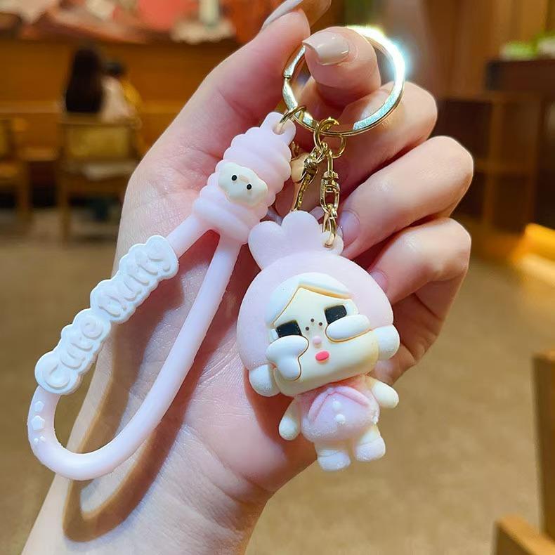 

Keychain Flocked Girls Bag Pendant Blind Box Gift Car Key Chain