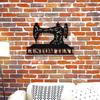 Vintage Floral Sewing Machine Metal Wall Art, Quilting Room Decor, Personalized Gift