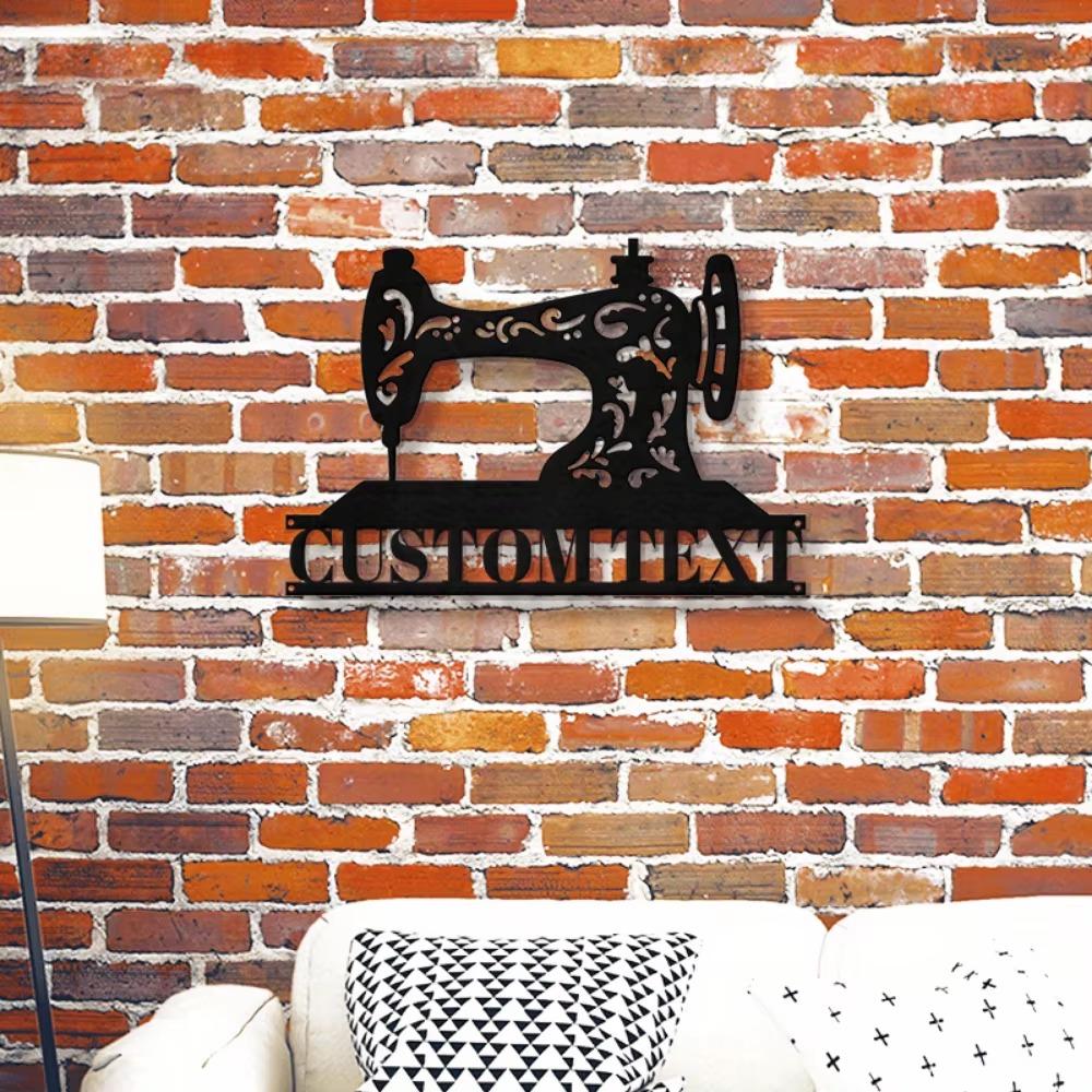 Vintage Floral Sewing Machine Metal Wall Art, Quilting Room Decor, Personalized Gift