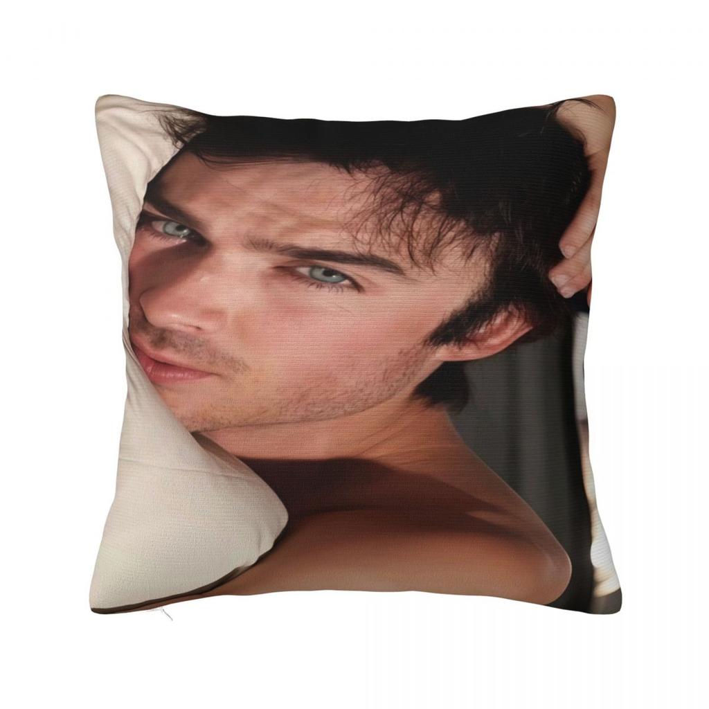 Warm Home Damon Salvatoredecoration Pillowcase Merch Pillow Cover Zipper Multiple Sizes