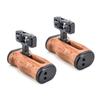 Comfortable Wood Camera Grip with Adjustable Side Handle Optional for DSLR Photographers Cold Shoe Extension
